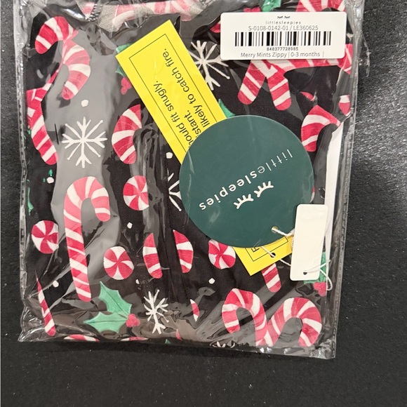 Little Sleepies merry mints zippy Pajama Onesie 0-3 months - Picture 2 of 2